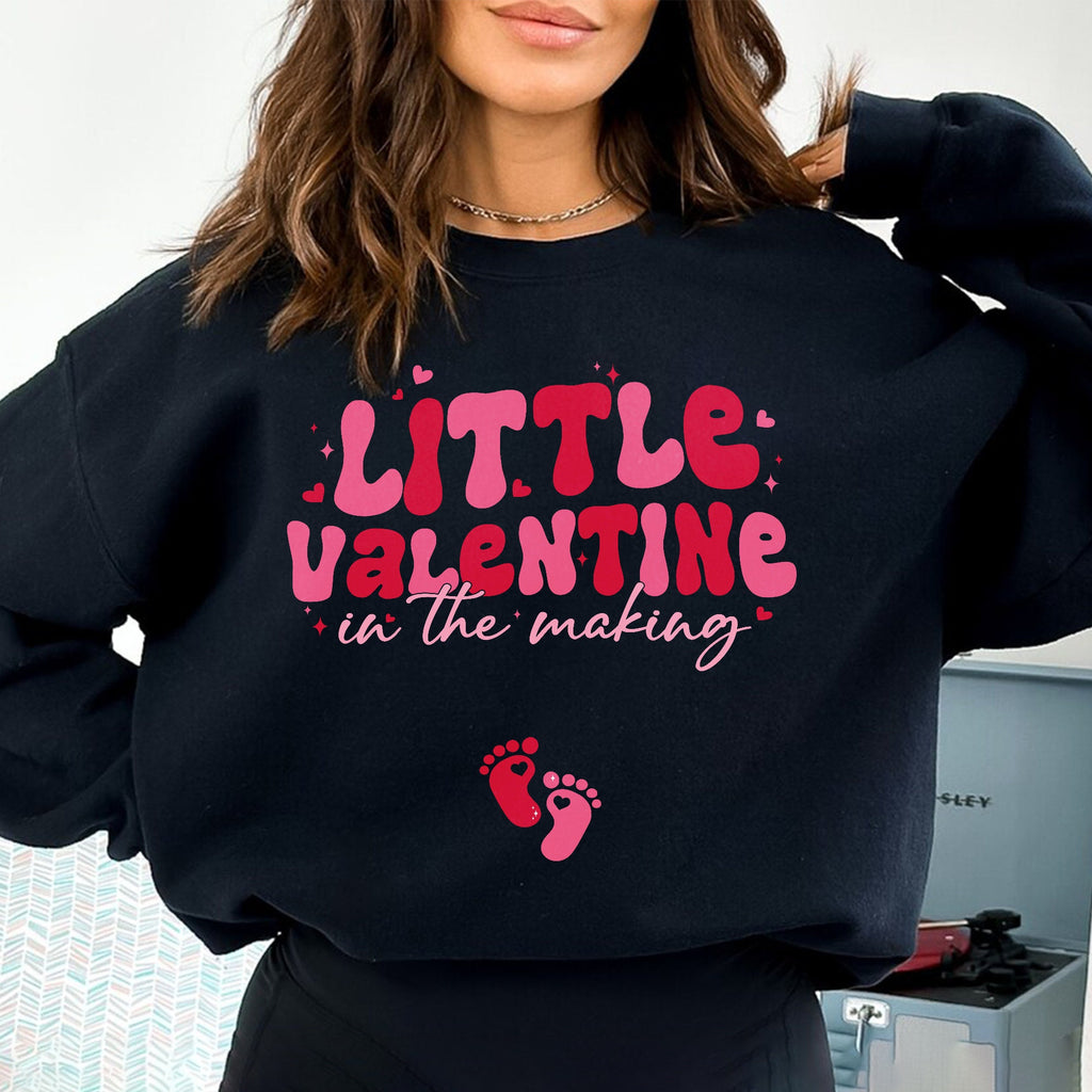 Valentine’s Day Pregnancy Announcement Shirt – Little Valentine in the Making, Valentine Baby Reveal Gift