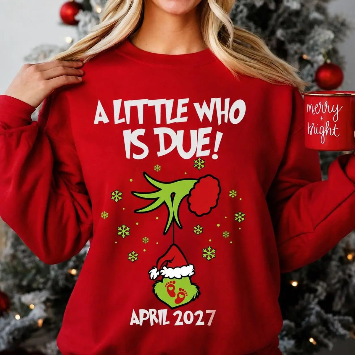 Christmas Pregnancy Announcement Sweatshirt, Christmas Pregnancy Reveal, Xmas Baby Reveal, Christmas Announcement Mom to be Maternity Shirt