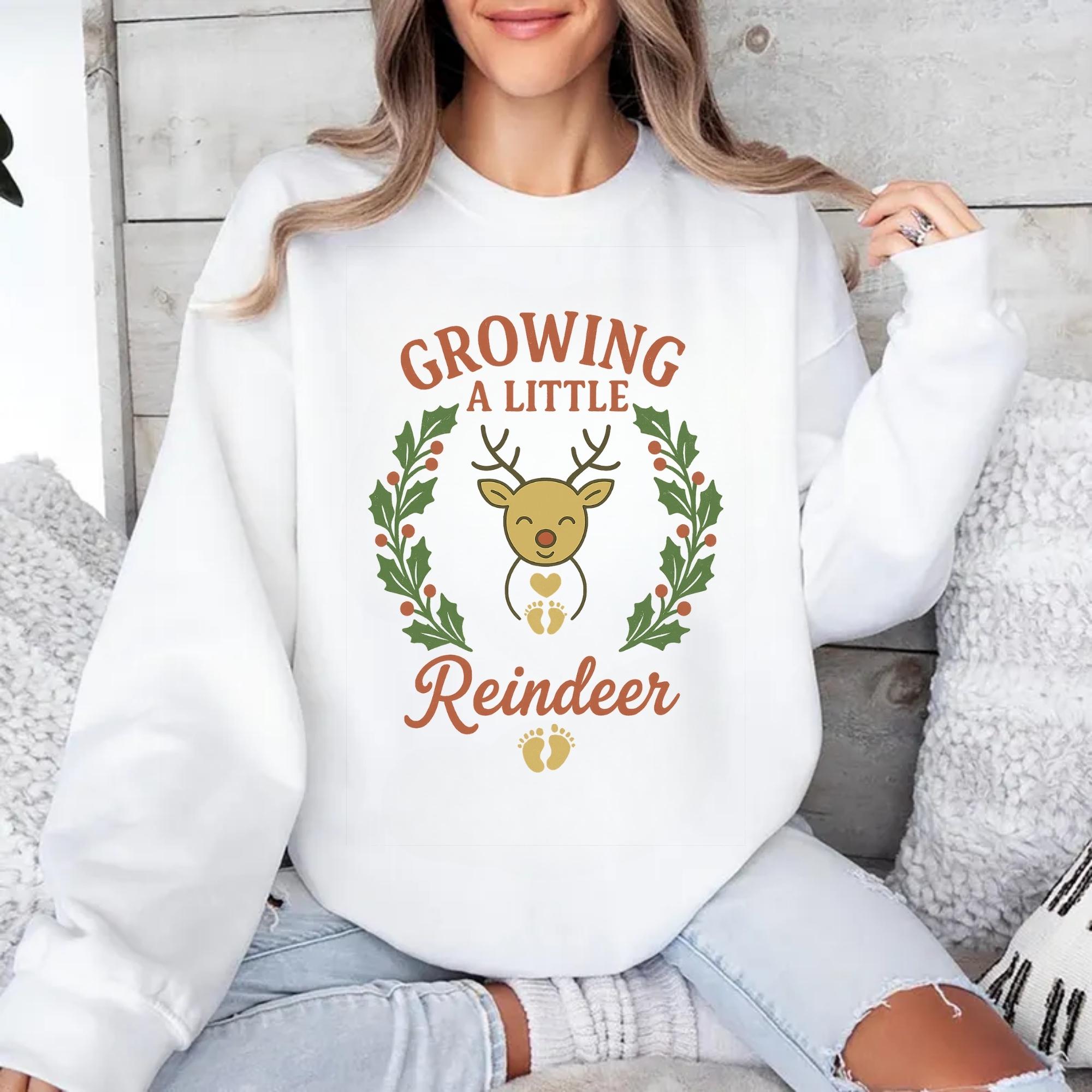 Christmas Pregnancy Announcement Shirt • Growing a Little Pumpkin Baby Reveal • Holiday Maternity Sweatshirt Cute Fall Winter Mom to Be Gift