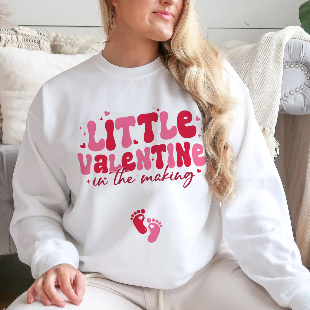 Valentine’s Day Pregnancy Announcement Shirt – Little Valentine in the Making, Valentine Baby Reveal Gift