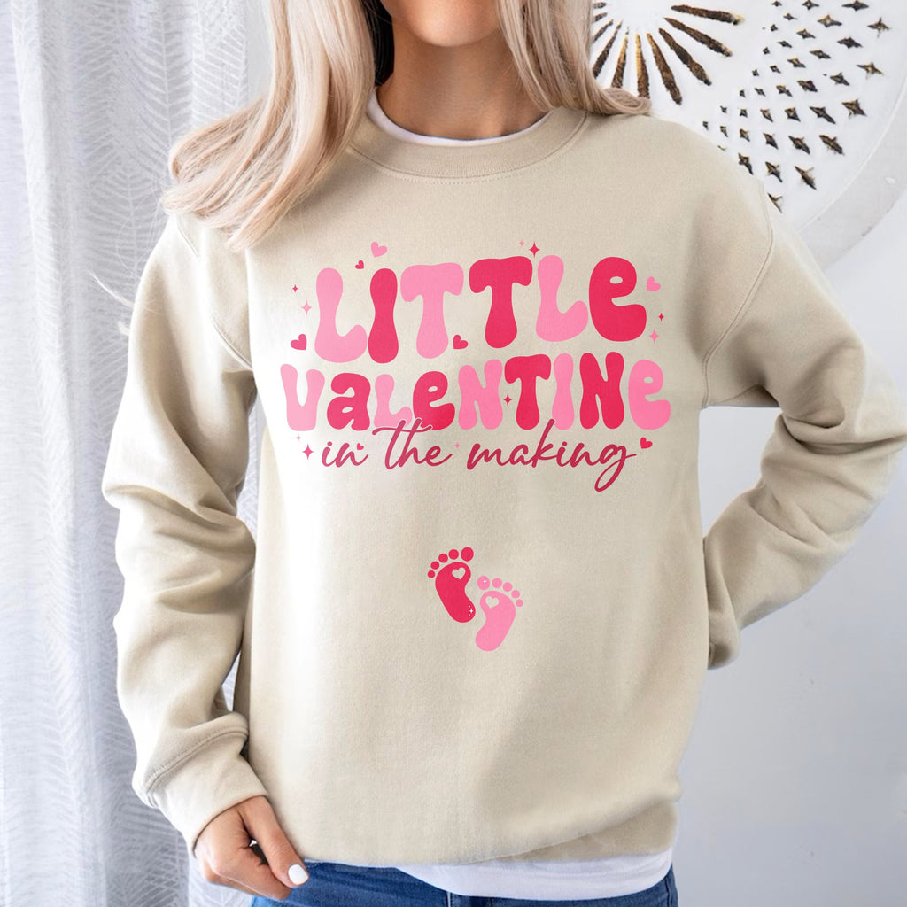 Valentine’s Day Pregnancy Announcement Shirt – Little Valentine in the Making, Valentine Baby Reveal Gift