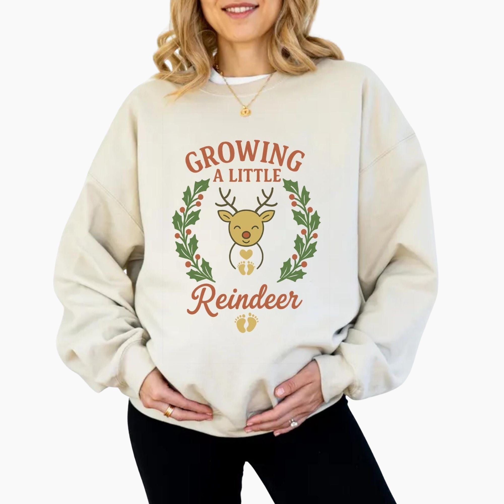 Christmas Pregnancy Announcement Shirt • Growing a Little Pumpkin Baby Reveal • Holiday Maternity Sweatshirt Cute Fall Winter Mom to Be Gift