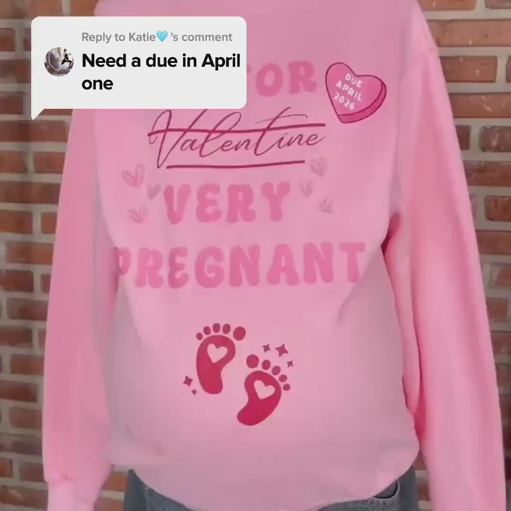 Valentine's Day Pregnancy Announcement Sweatshirt, Valentine Pregnant Sweatshirt, Gift For Expecting Mom 2026